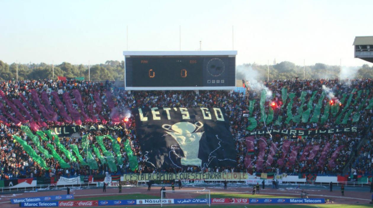 Hinchas de la escuadra de Rabat. 