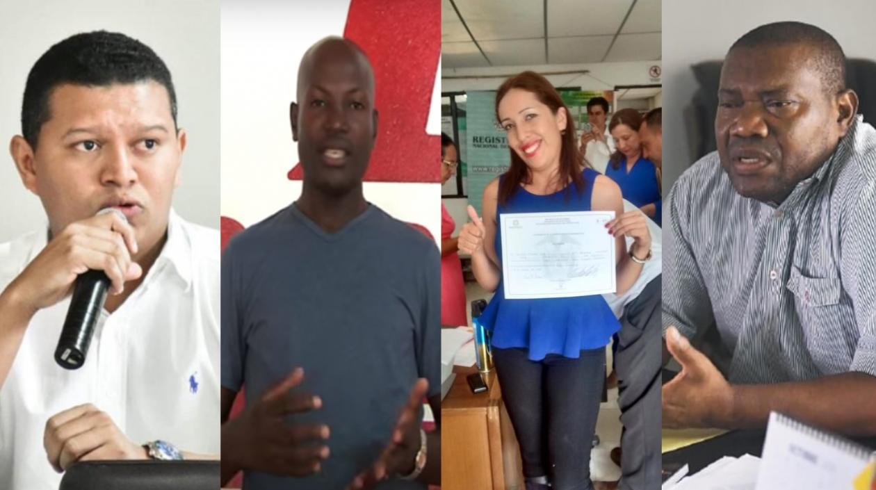 Élber Luis López, Jhon Jared Murillo, Ana Mahecha y Jeremías Moreno.