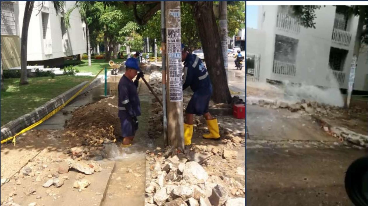 Triple A arregló daño que provocó coloración del agua.