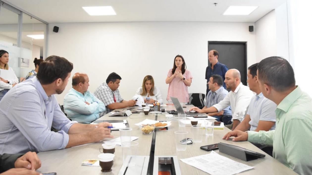 La Consejera Presidencial, Karen Abudinen, presidiendo la reunión.