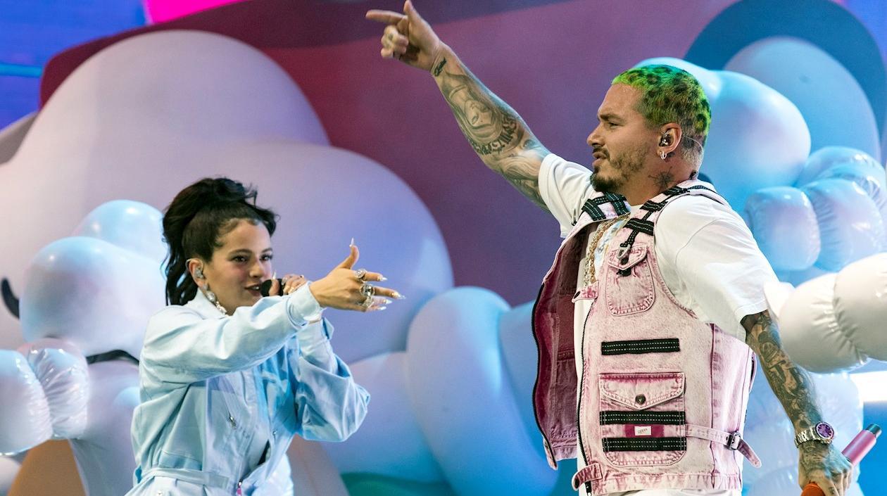 Rosalía y J Balvin.