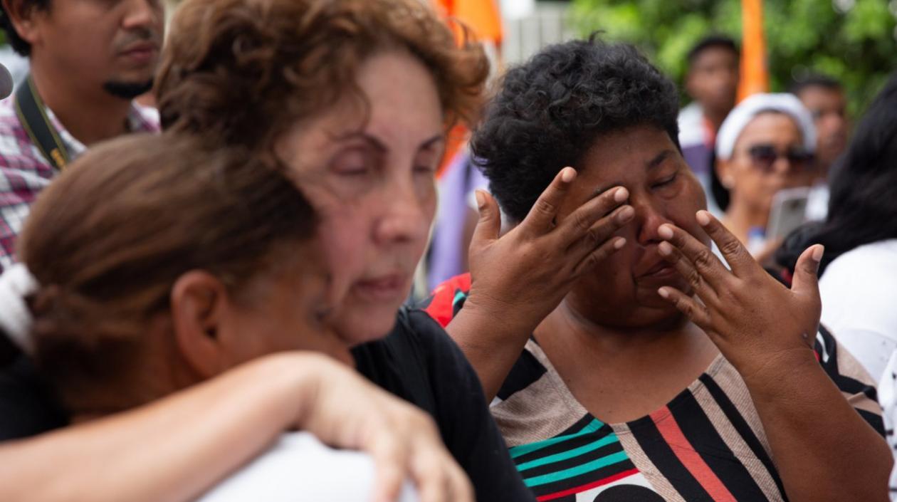 Familiares de las víctimas.