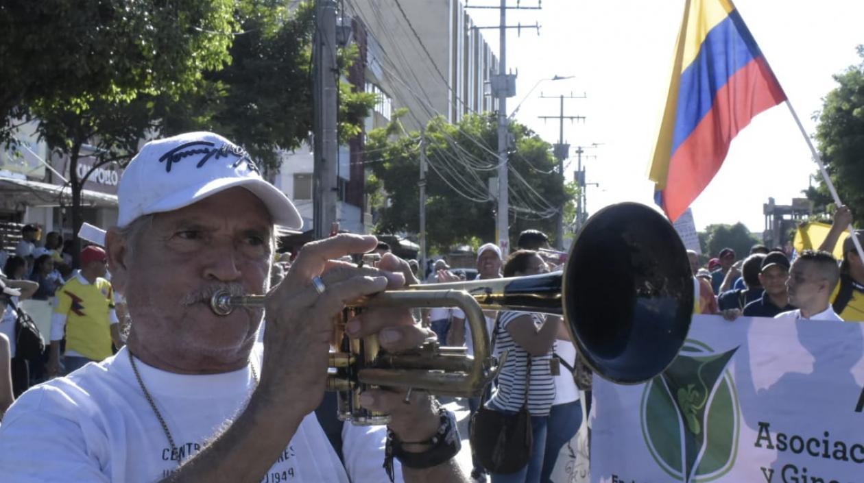 Parque Esther Forero, antes de la marcha.