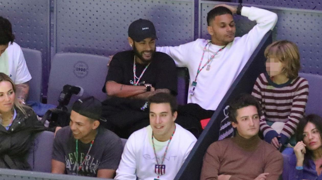 Neymar durante el partido de la Copa Davis. 