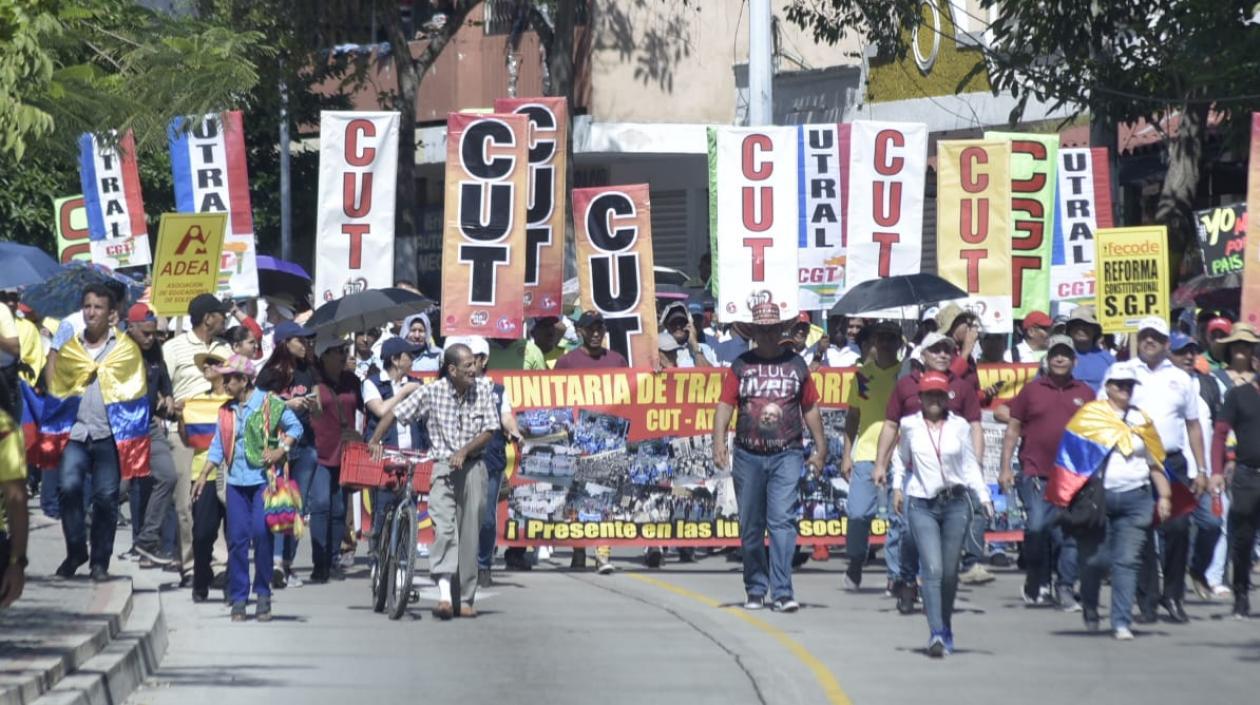 La marcha transita con normalidad.