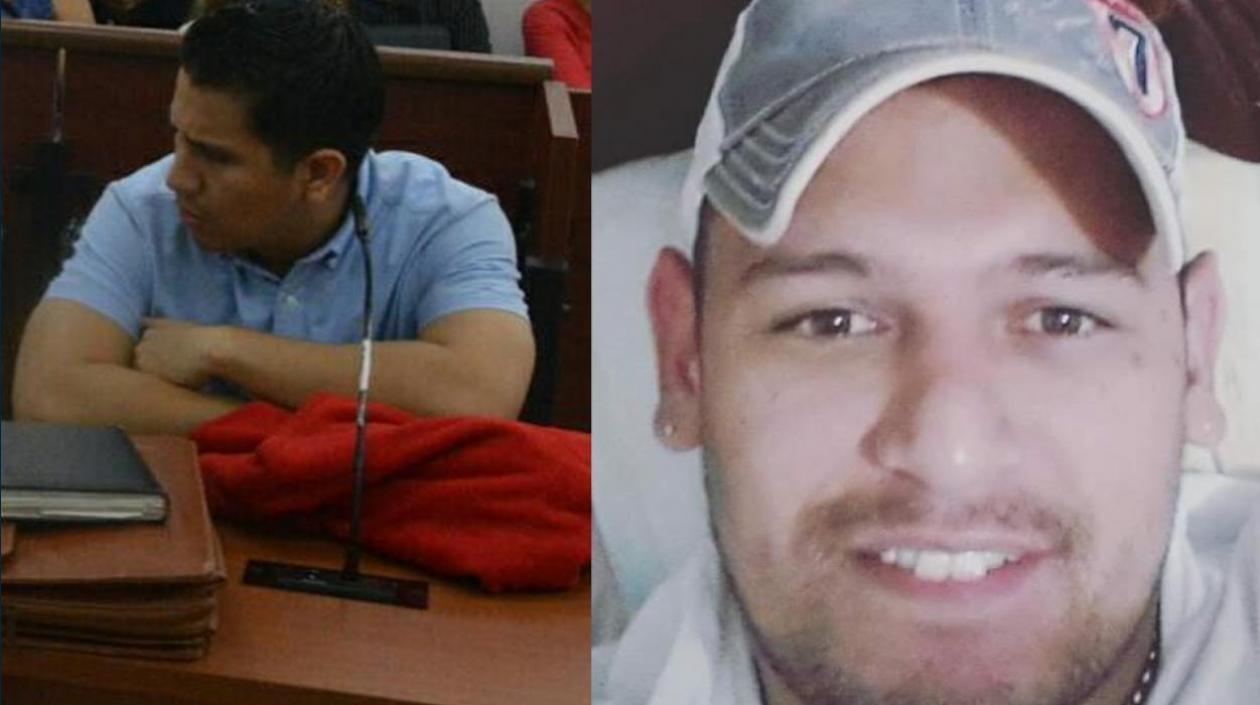  Carlos Esmir durante la audiencia de hoy (izq). Jonathan Gutiérrez Castro, víctima.