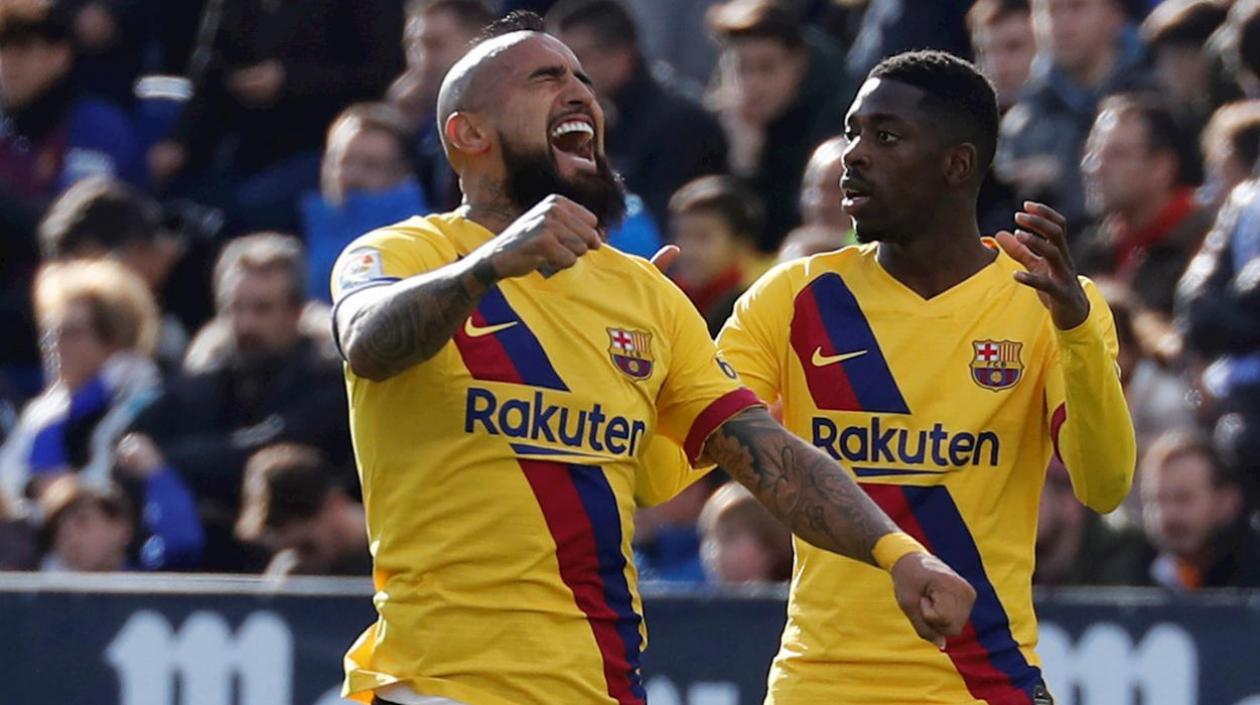 Arturo Vidal salvó al Barça en los minutos finales. 