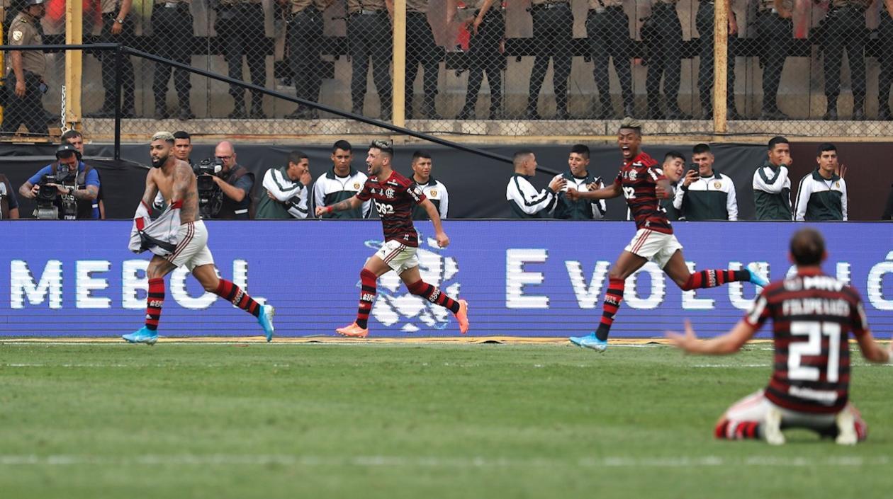 La celebración del Flamengo.