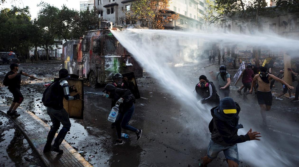 Imagen de las protestas en Chile.