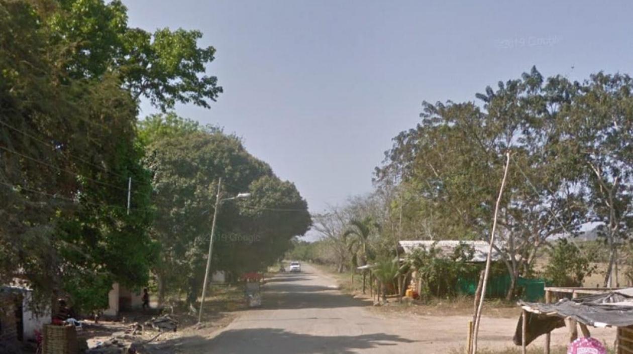 Carretera donde ocurrieron los hechos en Luruaco.