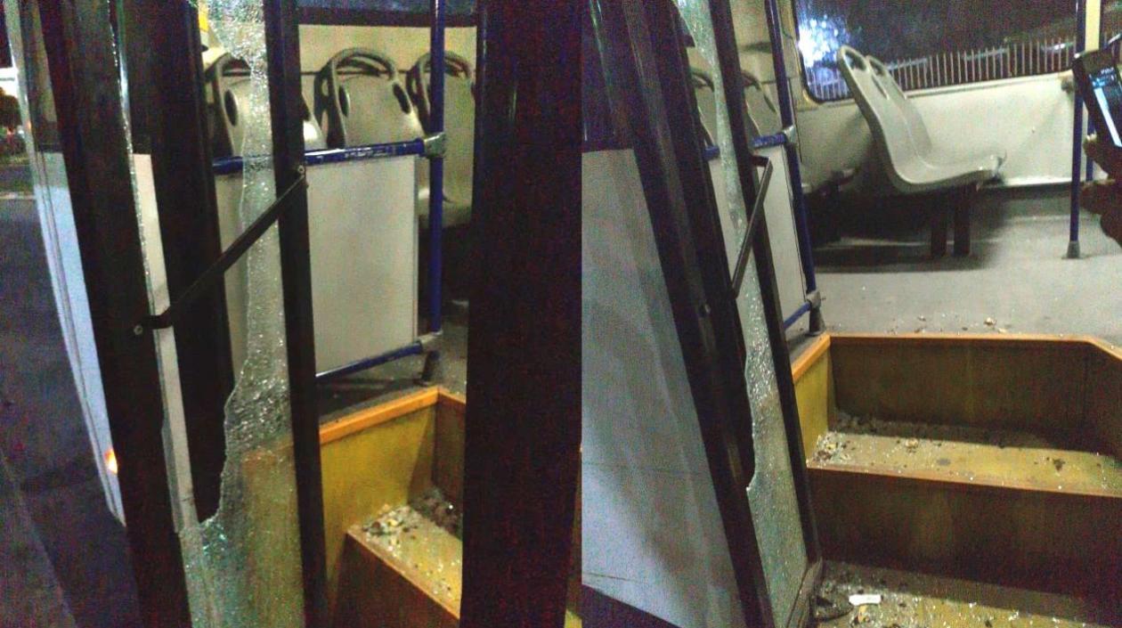 Daños a Transmetro.