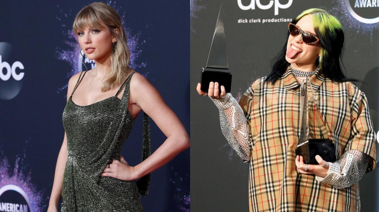 Las cantantes Taylor Swift y Billie Eilish.