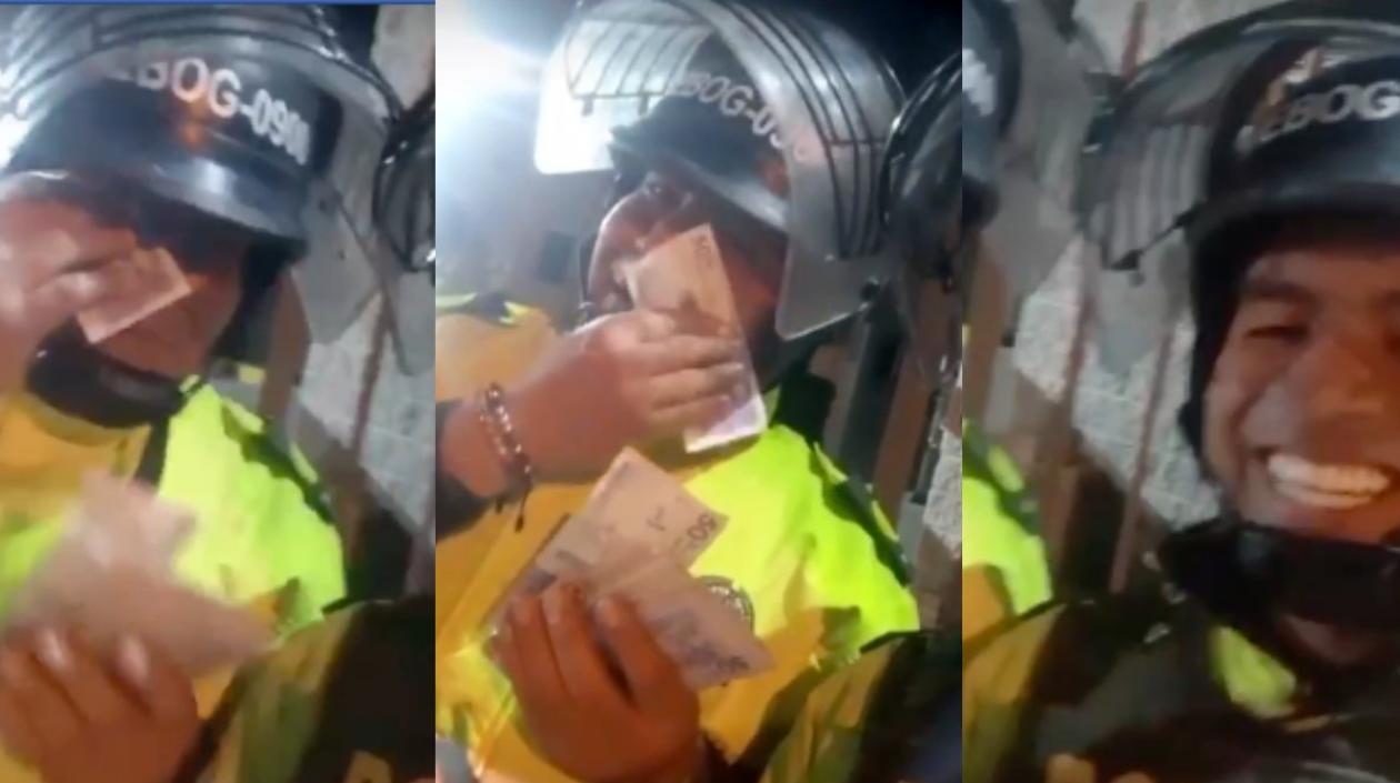 La burla de los policias en Bogotá a los estudiantes.