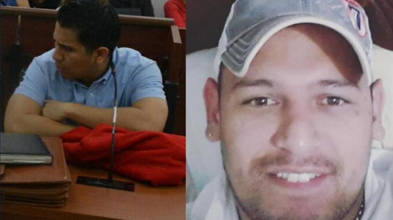 Carlos Esmir durante la audiencia de hoy (izq). Jonathan Gutiérrez Castro, víctima.