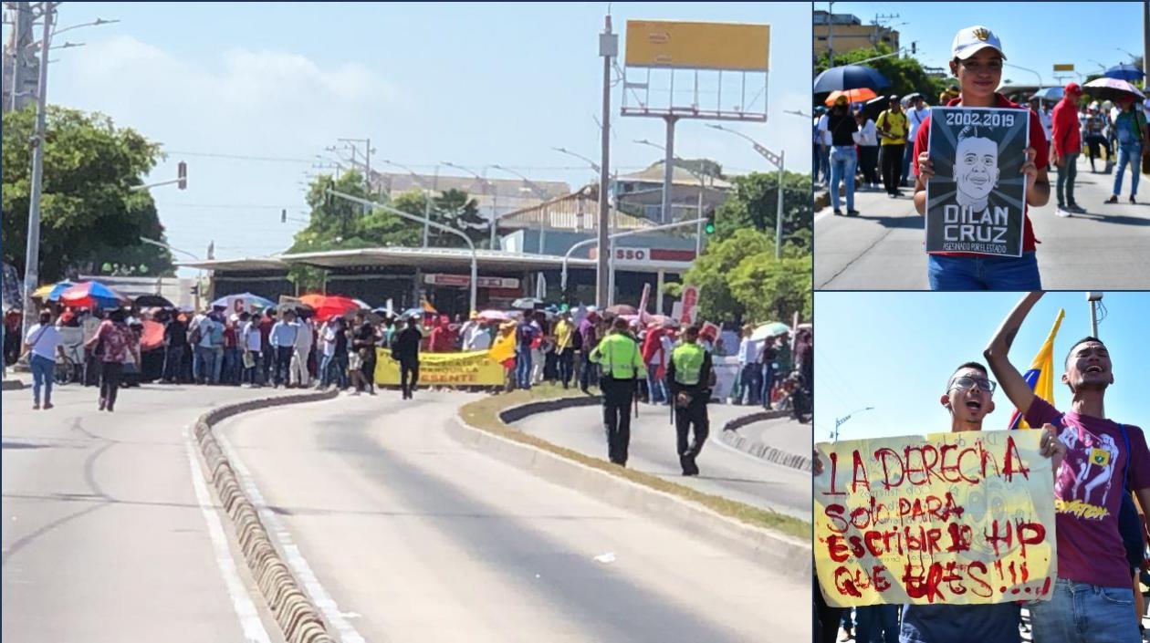 Marcha paraliza Transmetro.