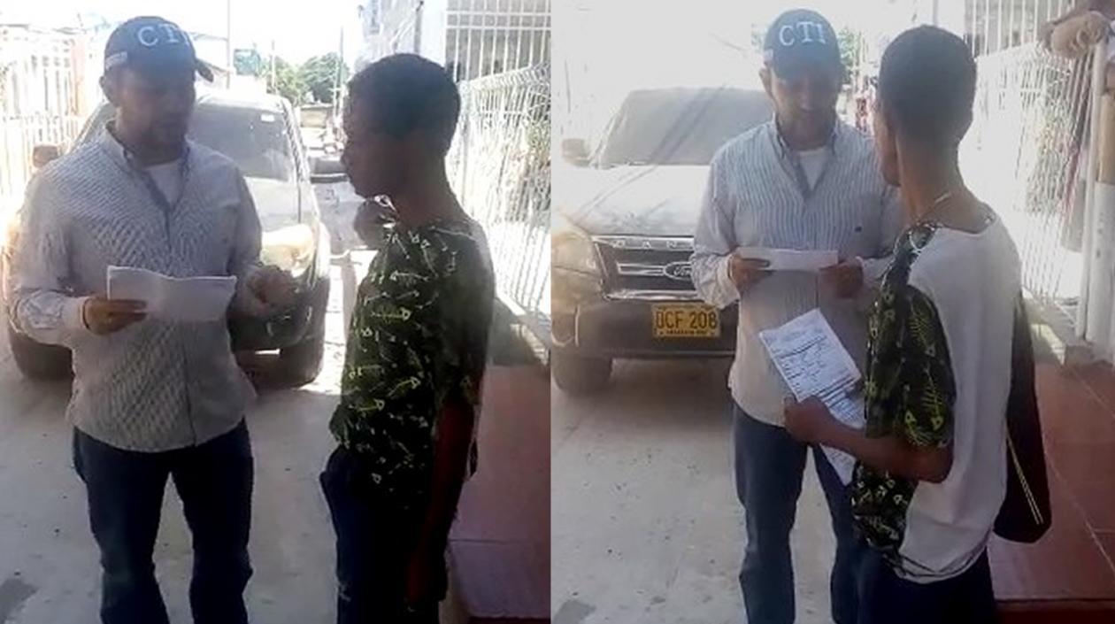 Momento de la captura.