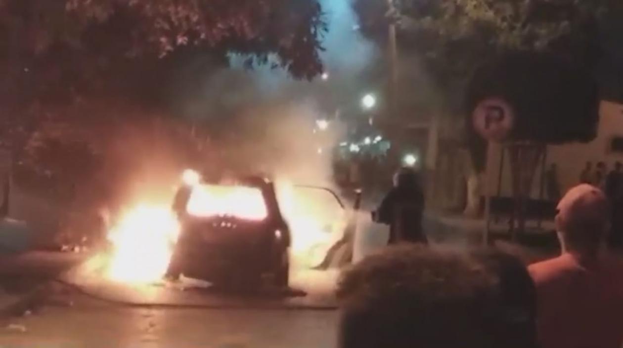 Así quedó el vehículo.