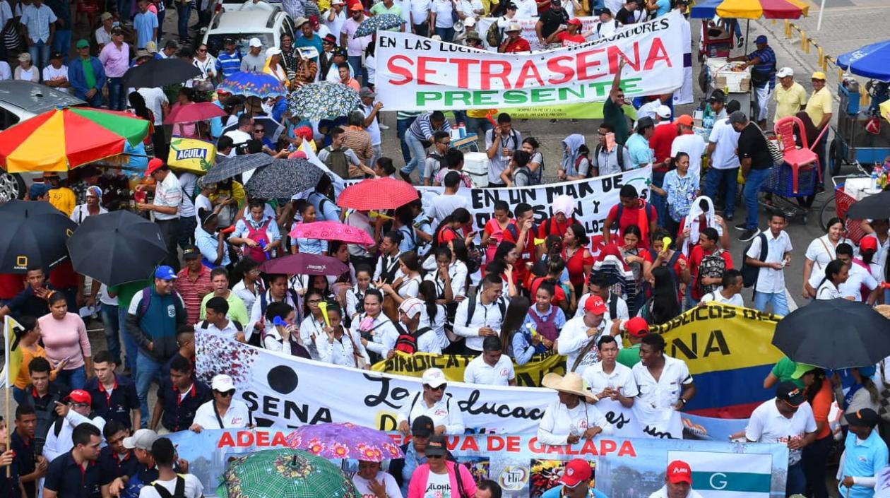 Así se vive el paro nacional en Barranquilla.