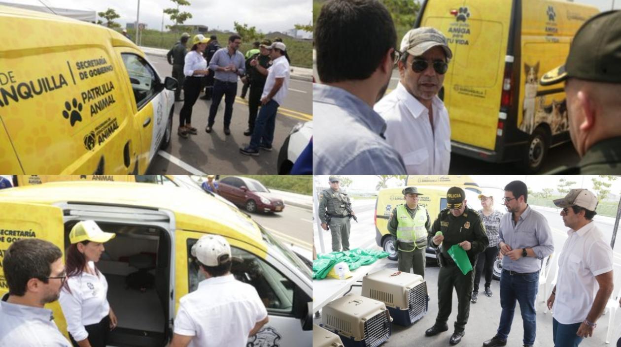 El Alcalde Alejandro Char, Clemente Fajardo y el general Ricardo Alarcón.