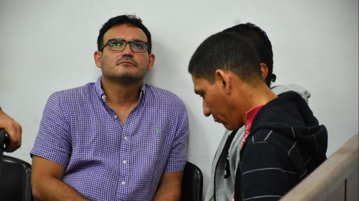 Dagoberto Barraza y los otros capturados por el caso de corrupción.