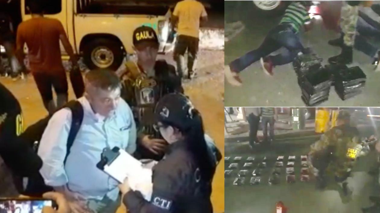 Hombre capturado con droga en el corredor de carga.