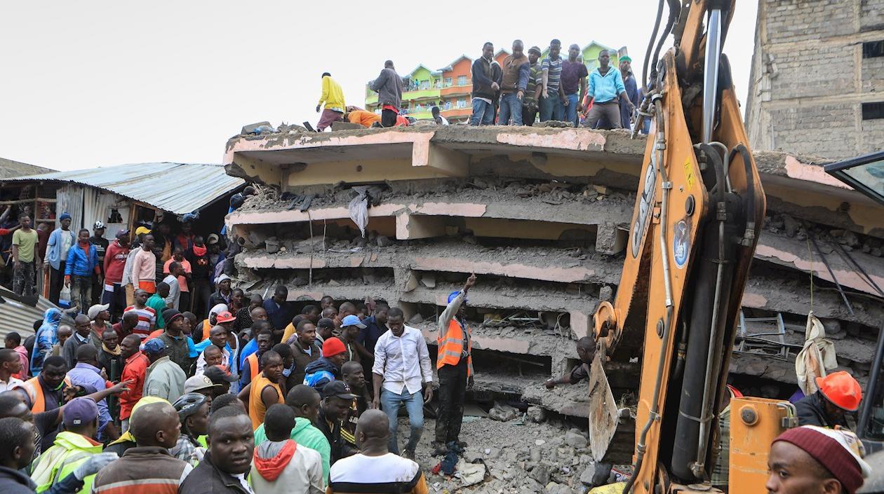 Edificio que colapsó en Nairobi.