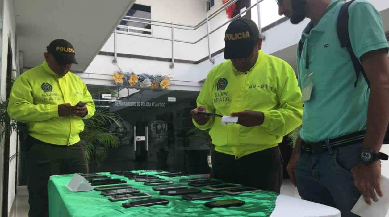 Celulares recuperados.