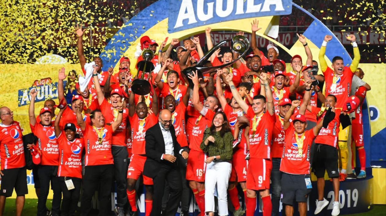 Celebración del título americano.