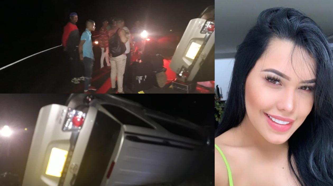 Ana del Castillo se accidentó en la vía Oriental del Atlántico.