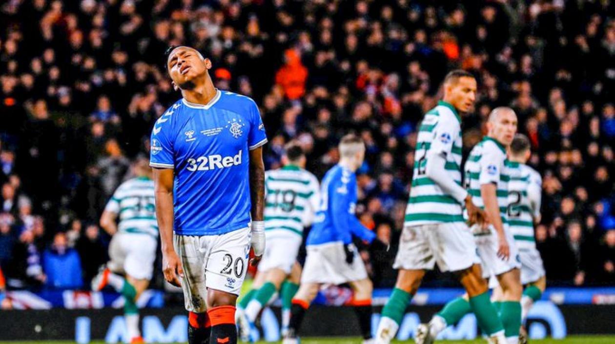 Alfredo Morelos, del equipo Rangers.