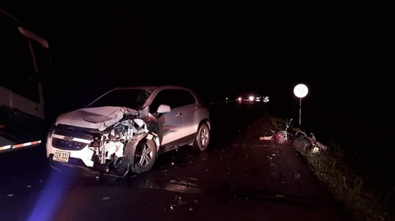 Así quedó el lugar del accidente en Baranoa.
