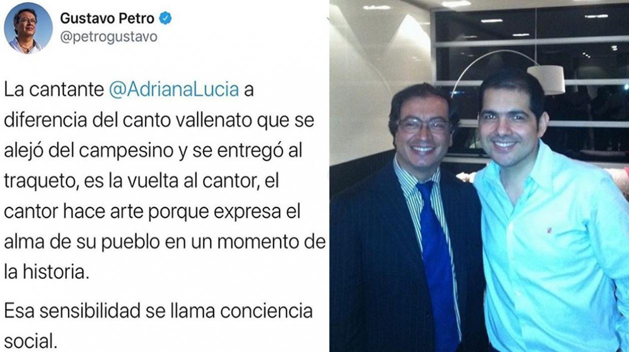 Peter Manjarrés y Gustavo Petro