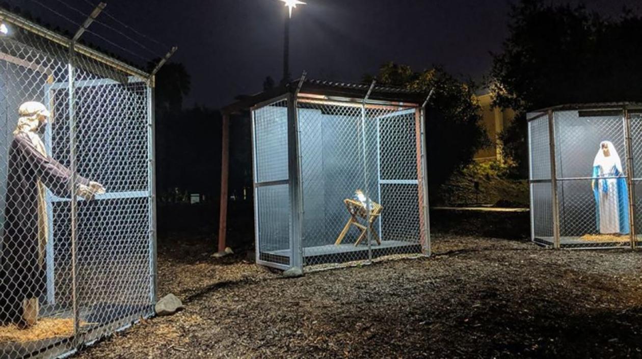 Así está armado el pesebre.