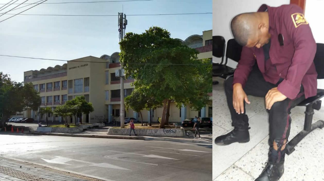 Henry Castro, Vigilante de la Universidad del Atlántico agredido.