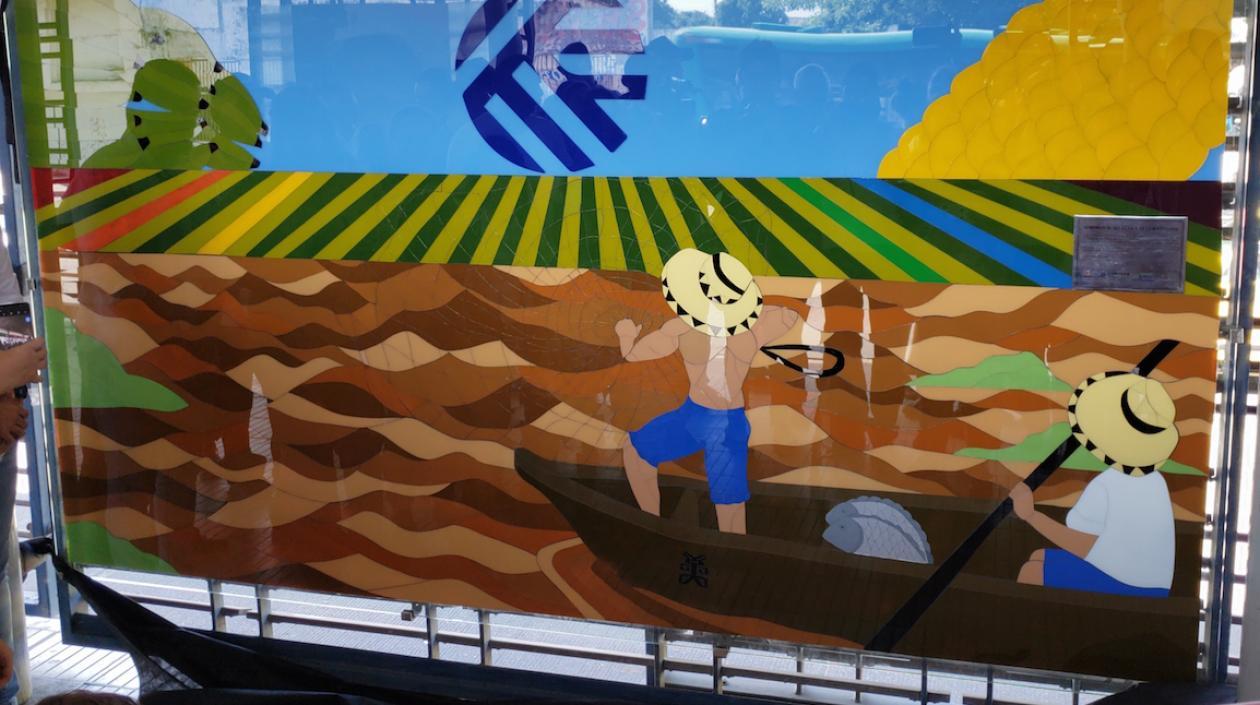 La obra en la estación Pacho Galán.