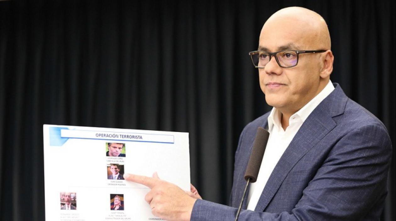 Jorge Rodríguez,  ministro de Información de Venezuela.