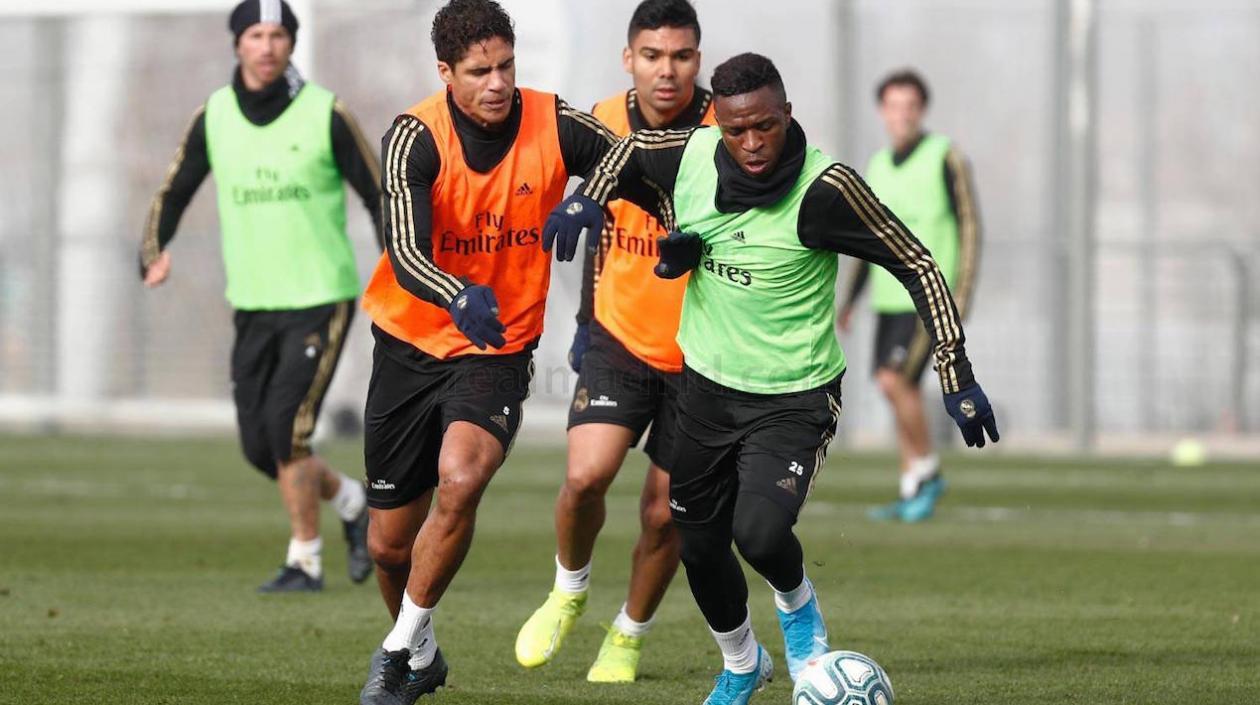 Último entrenamiento del Real Madrid.