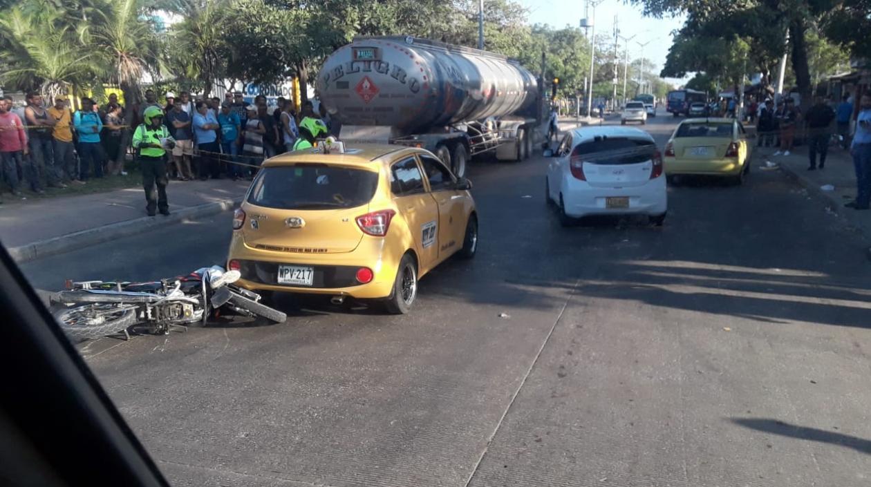 Bulevar de Simón Bolívar, donde ocurrió el accidente.