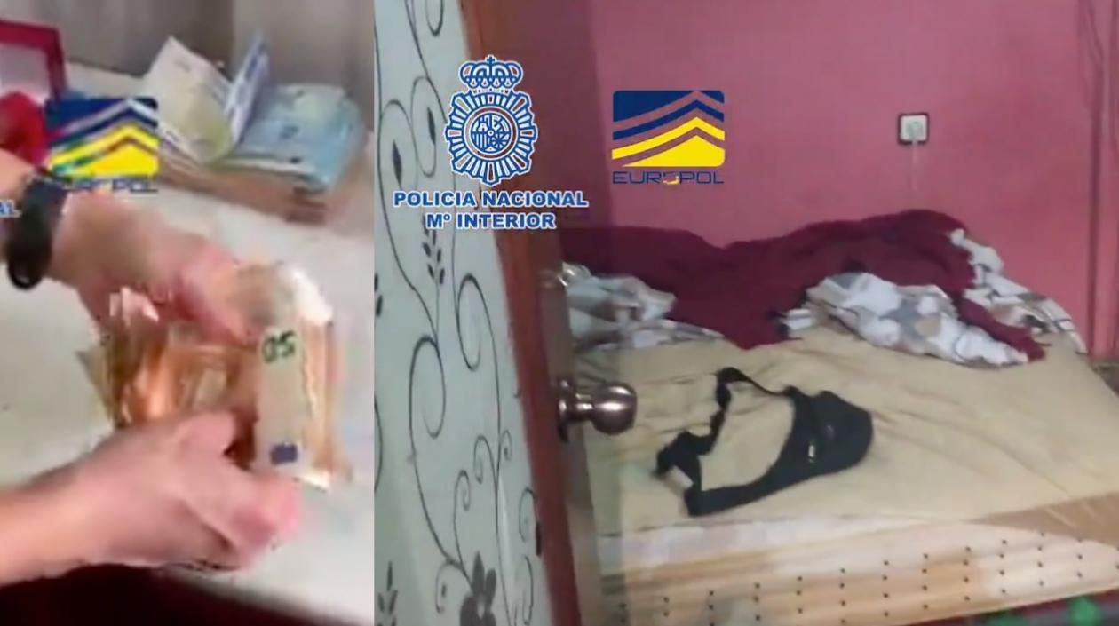 Imagen del allanamiento de la Policia española.