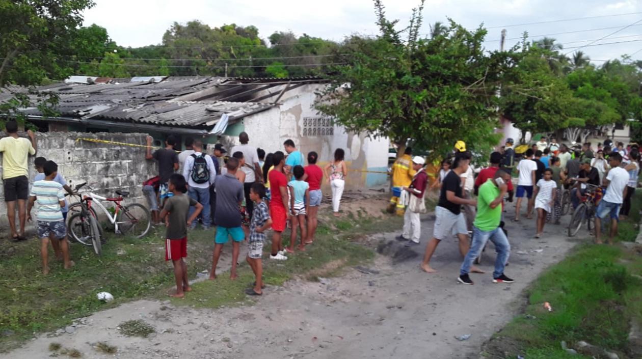 La vivienda afectada por la explosión.