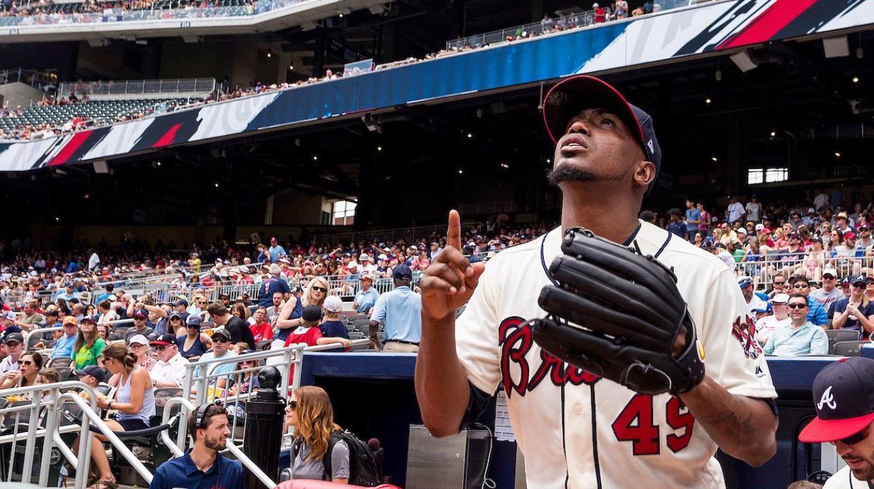 Julio Teherán, lanzador colombiano. 