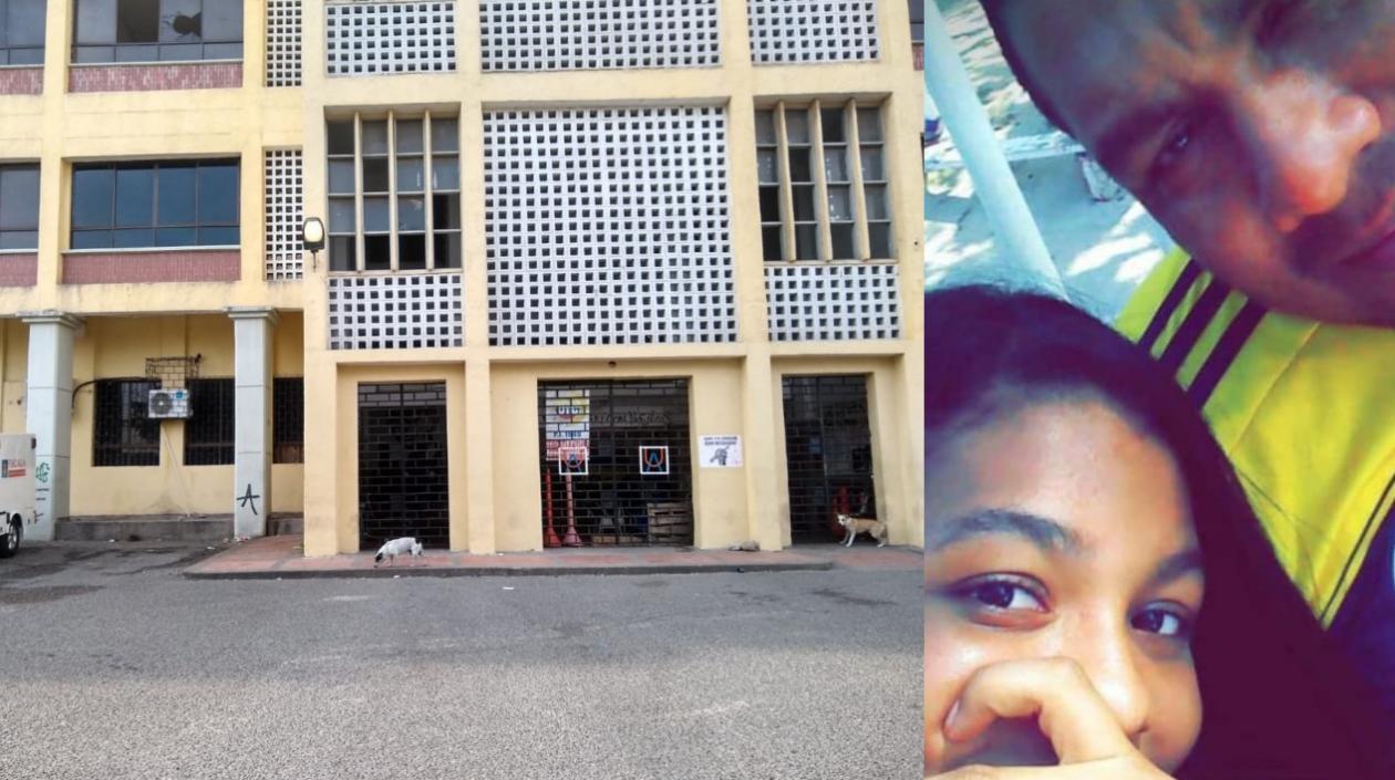 Roberto Ortega con su hija, Madelayne. La adolescente murió en la sede centro de Uniatlántico.