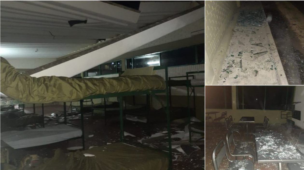 Imágenes de lugar tras la explosión en uno de los talleres.