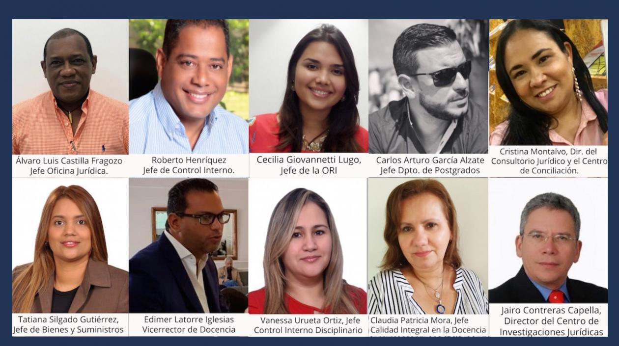 Ellos son el nuevo equipo directivo que acompañará al rector encargado Jorge Restrepo Pimienta.