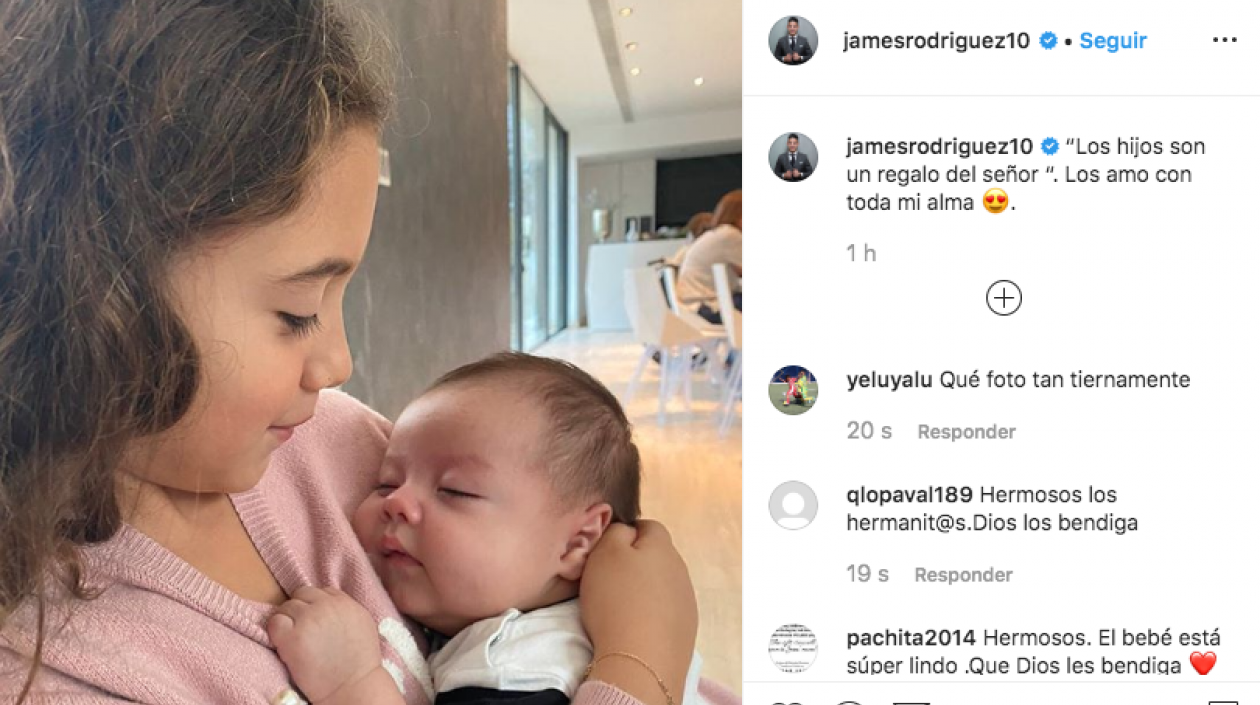 Salomé y Samuel, hijos de James Rodríguez.