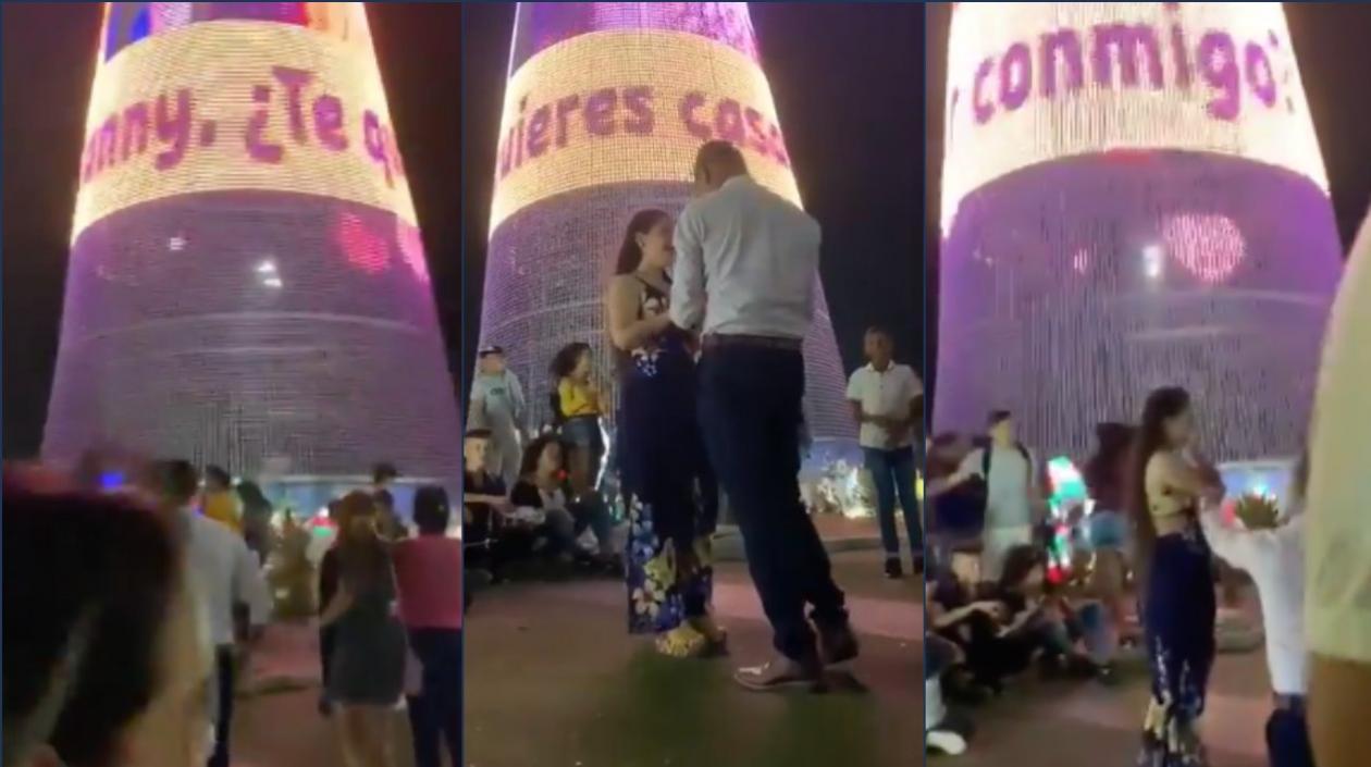 Esta fue la frase que el joven pidió para su novia.