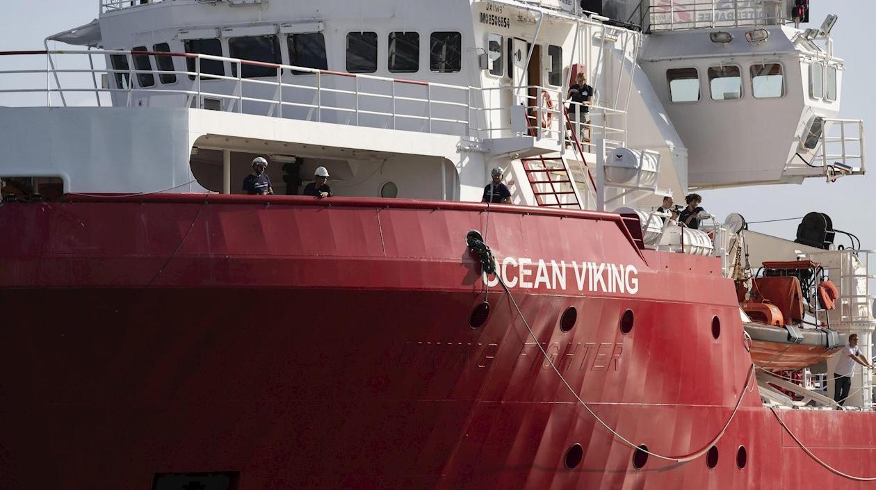 El barco humanitario "Ocean Viking".