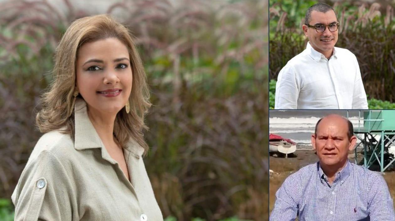 Madelaine Certain será la nueva Secretaria de Planeación. En la otra foto, Luis Eduardo Iriarte y Walter Varela.