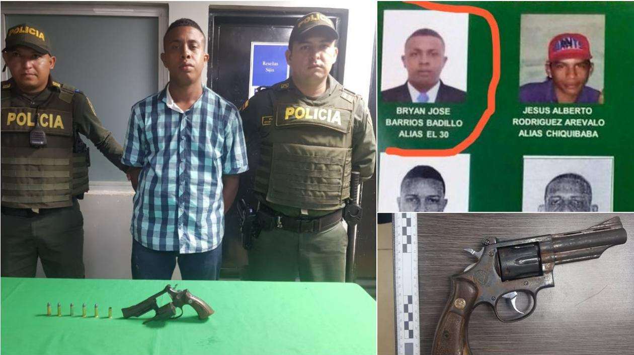 Brayan José Barrios Padilla, de 22 años, conocido con el alias de '30'.
