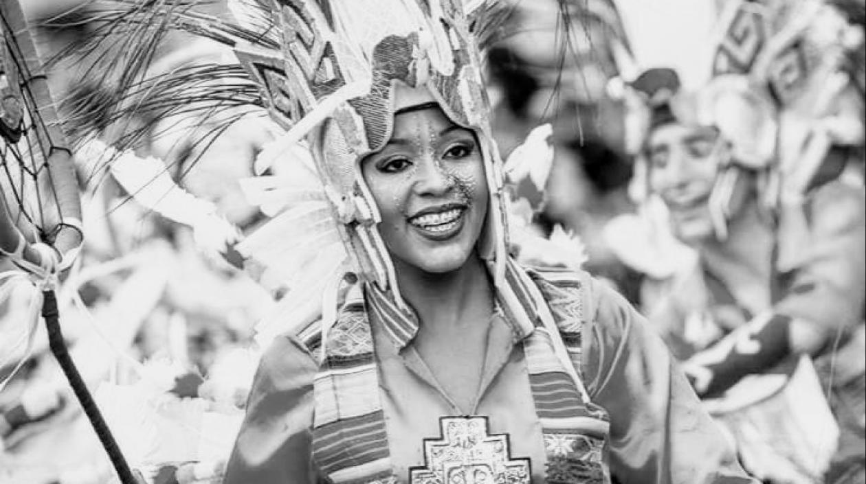 Lucy Villarreal, en una de sus presentaciones en Carnaval.